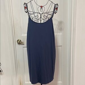 🍌🍌🍌BOGOHO 🍌🍌🍌Casual Navy Blue Sleeveless Dress-Large